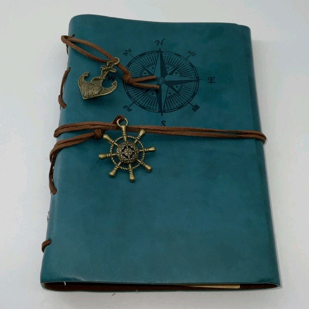 Classic Travel Journal Retro Vintage Style Diary PU Leather Nautical theme